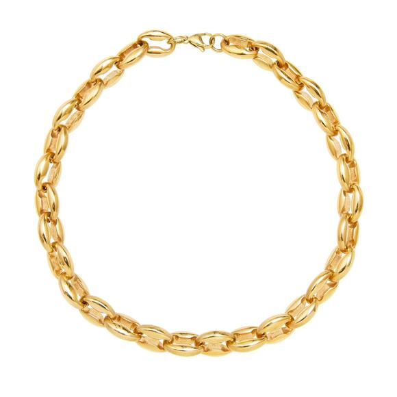Fallon Toscano Plated Chain Choker Necklace Gold - One Size - Picture 1 of 2